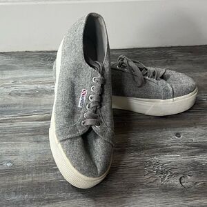 Superga Platform Wool Blend Sneakers